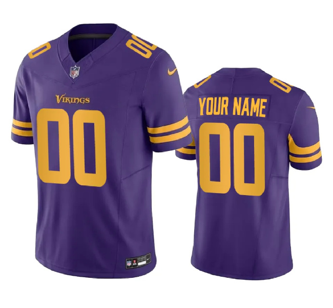 Youth Minnesota Vikings Active Player Custom Purple 2023 F.U.S.E. Color Rush Limited Football Stitched Jersey